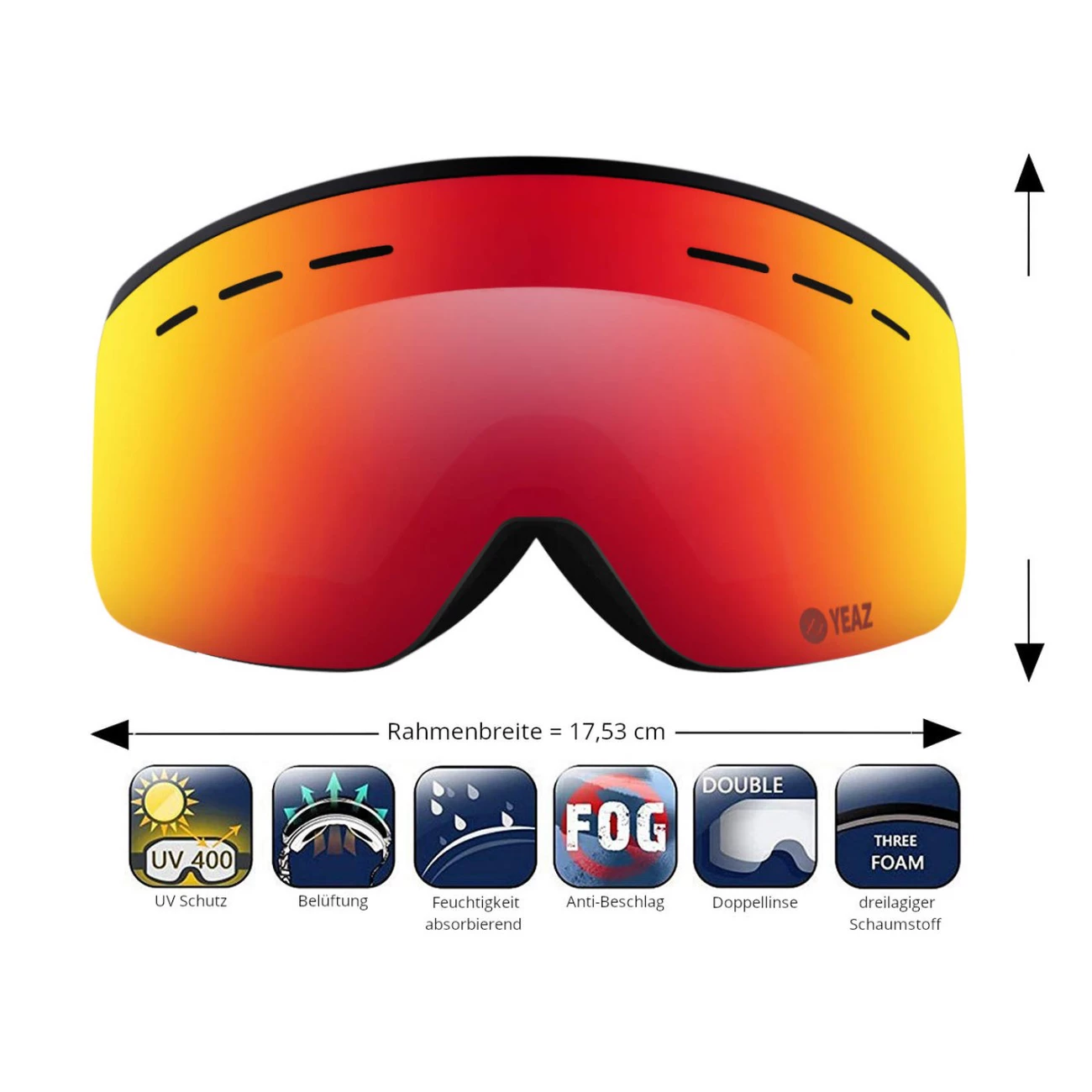 Top 10 🌟 Ski Yeaz Rise Masque De Ski / Snowboard Noir 🔔 6 Top 10 🌟 Ski Yeaz Rise Masque De Ski / Snowboard Noir 🔔 – Image 4