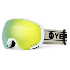 Offres 🤩 Sports Dhivers Yeaz Black Run Masque De Ski/snowboard Or/blanc Mat 😉